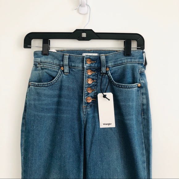 NWT Free People Wrangler High Rise Flare Jeans - Picture 4 of 7